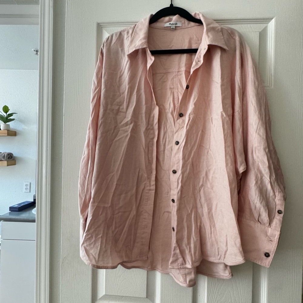 Madewell Women's Light Pink Button Down